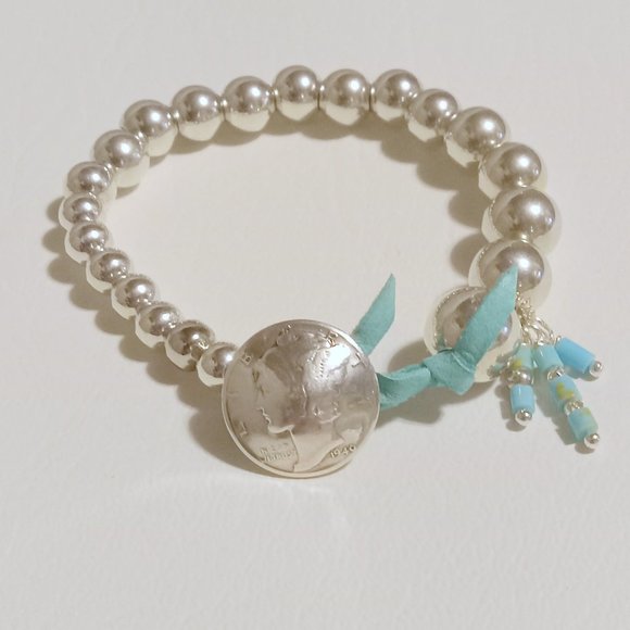 Sterling Silver Graduated Bead Bracelet - Picture 3 of 7